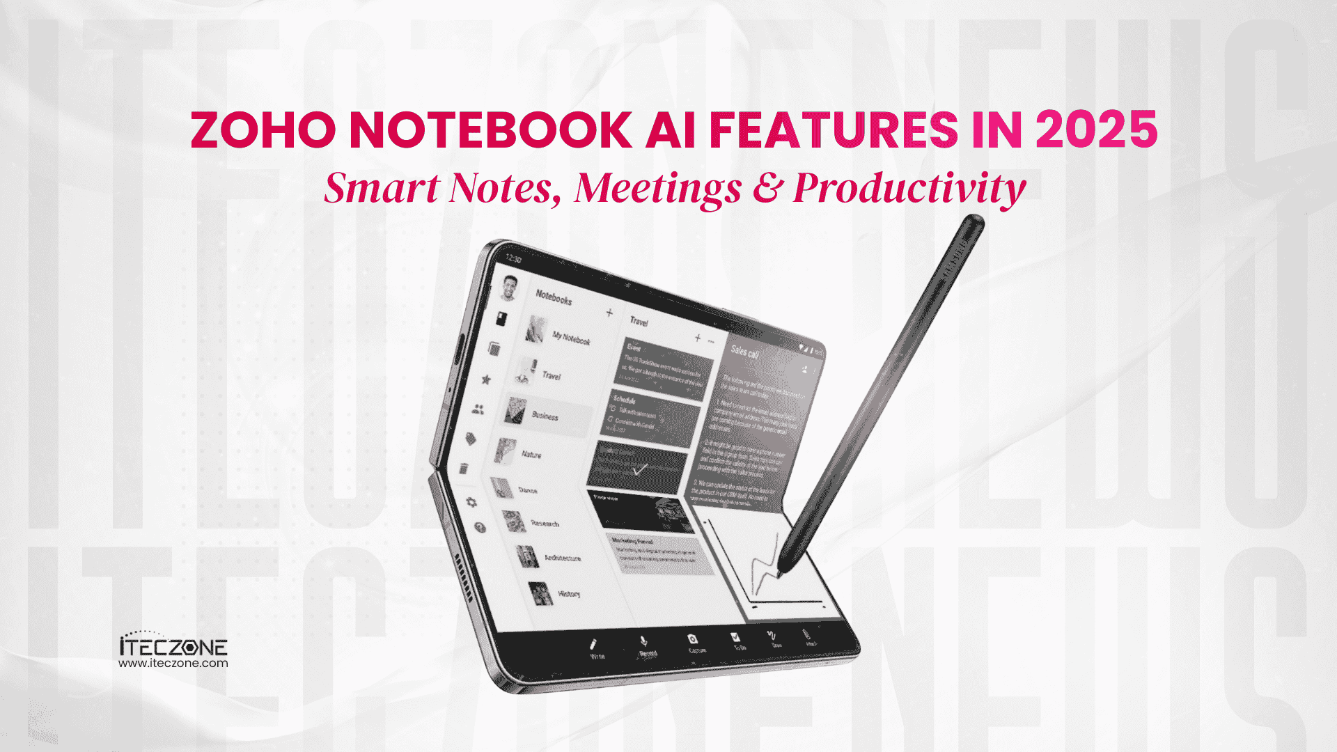 Zoho notebook AI features in 2025 - iTeczone