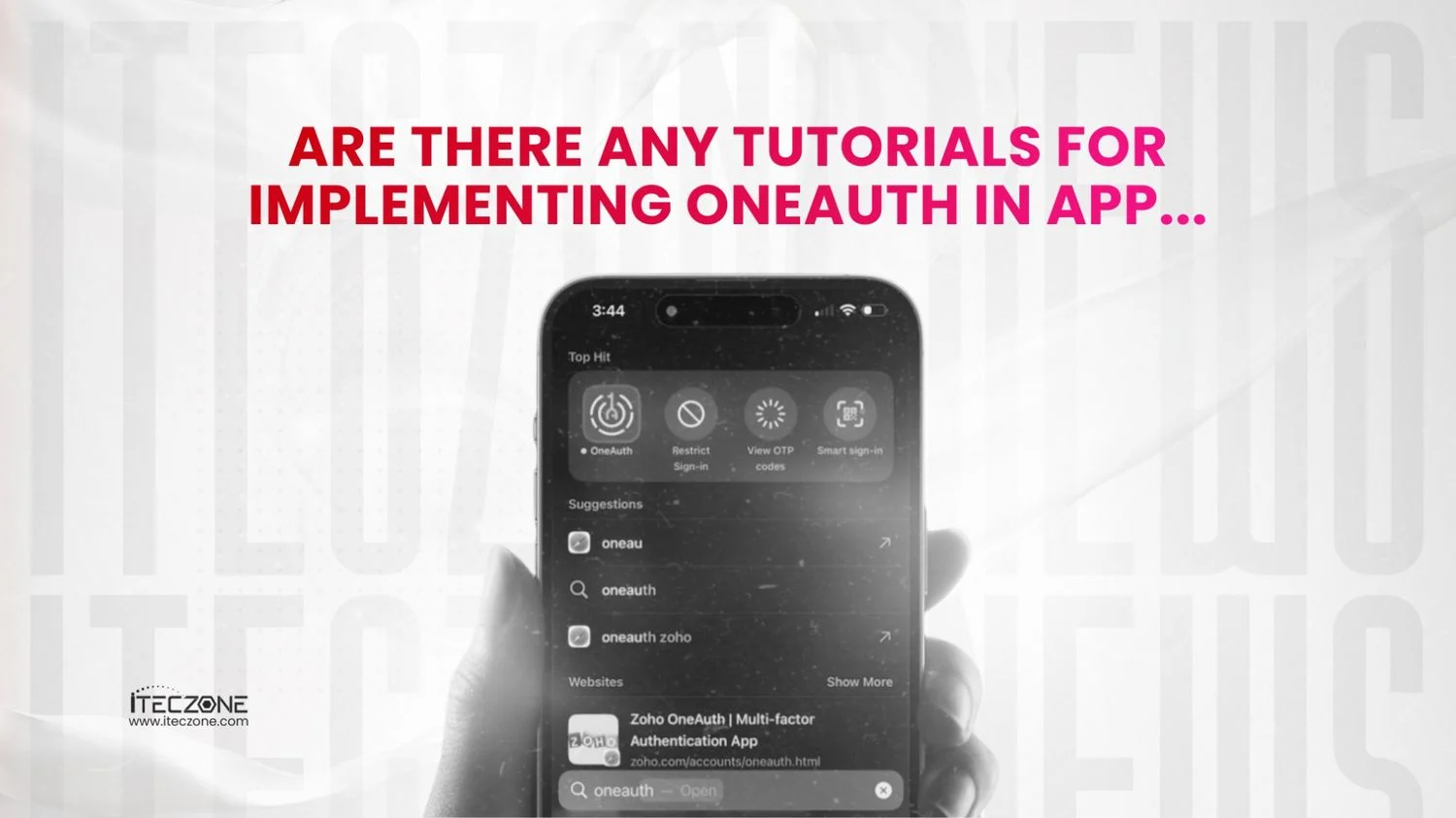 Are there any tutorials for implementing OneAuth in app - iTecZone