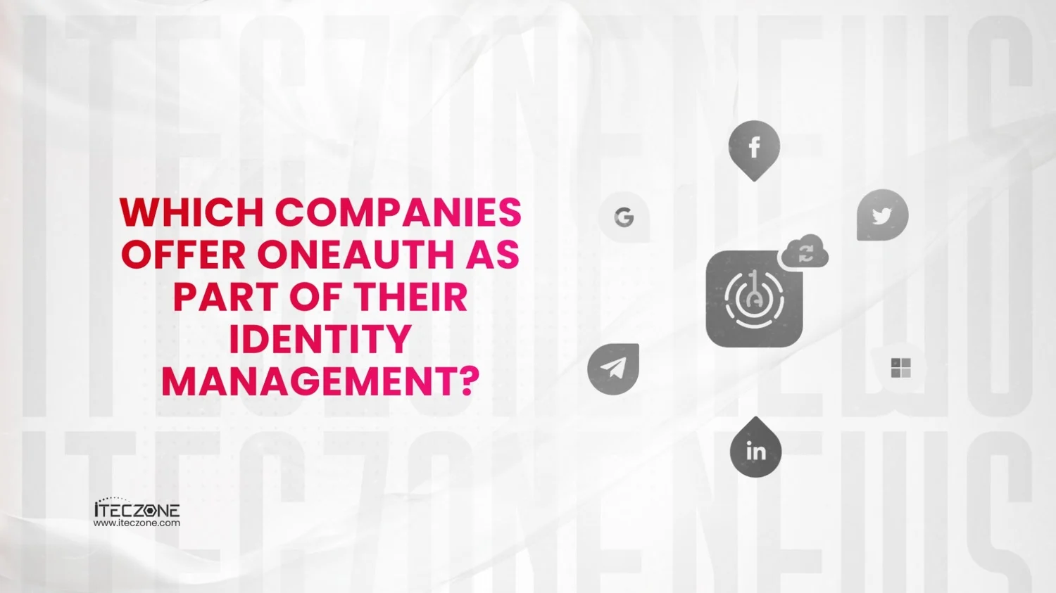 Which companies offer OneAuth AS part of their identity management -iTecZone